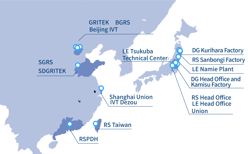 欧州5工場 中国7工場 日本3工場 欧米3工場 イスラエル1工場 台湾1工場